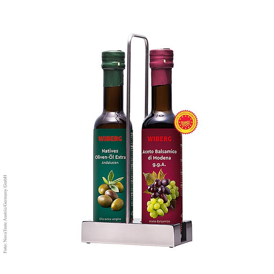 Set di olio e aceto Wiberg, con Olio d'oliva  extravergine Olio d'oliva  Aceto balsamico , 500 ml, 2 x 250 ml