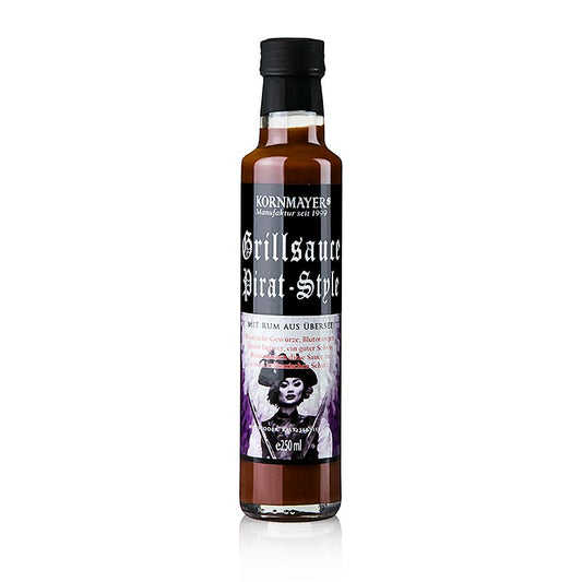 Kornmayer - Salsa barbecue Pirata, con rum, 250 ml