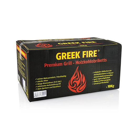 Grill BBQ - bricchette di carbone, Fuoco Greco, 10 kg