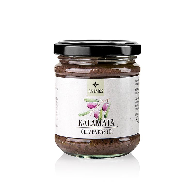 Pasta di olive - tapenade, nera, a base di olive Kalamata, ANEMOS, 180 g