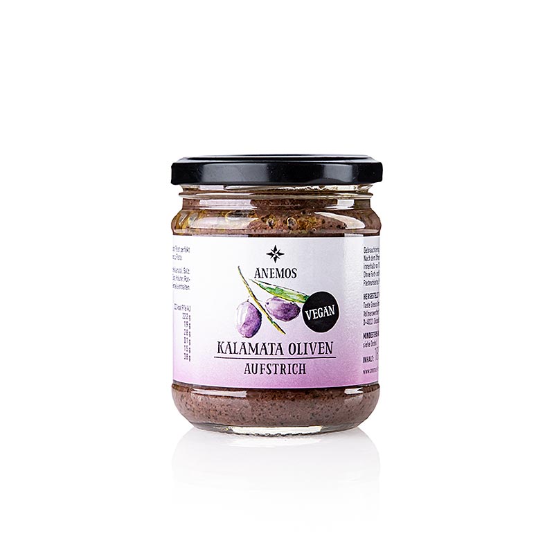 Pasta di olive - tapenade, nera, a base di olive Kalamata, ANEMOS, 180 g