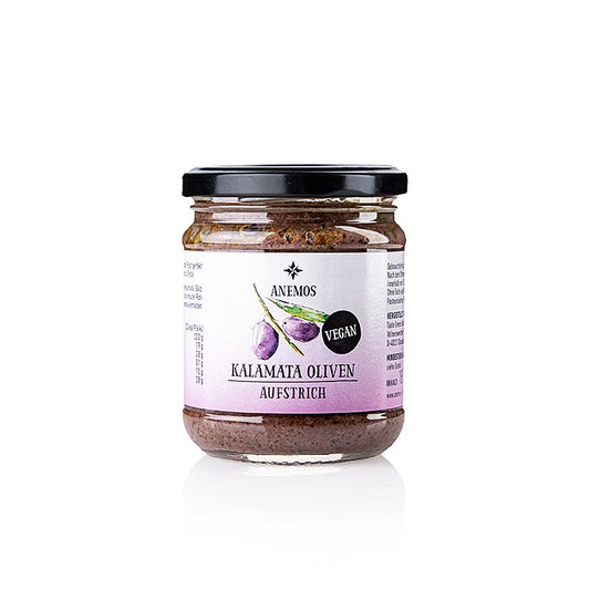 Oliven-Paste - Tapenade, schwarz, aus Kalamata-Oliven, ANEMOS, 180 g