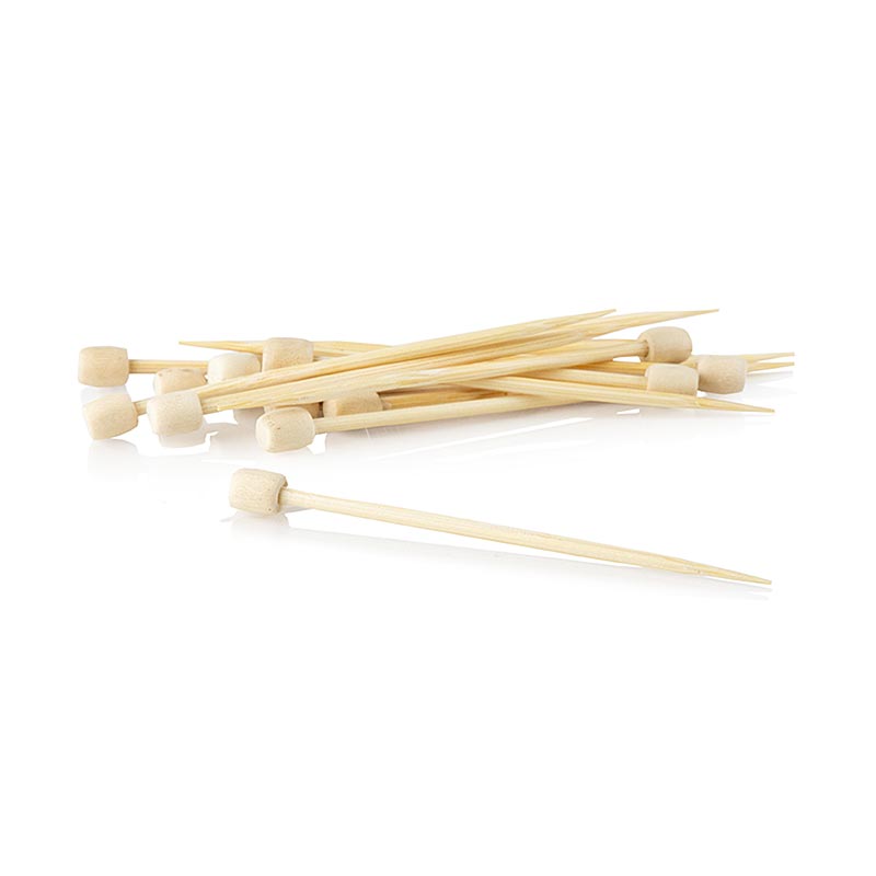 PAPSTAR - Bambus-Spieße, "Drum", mit weißem Knauf, 7cm, 40 St