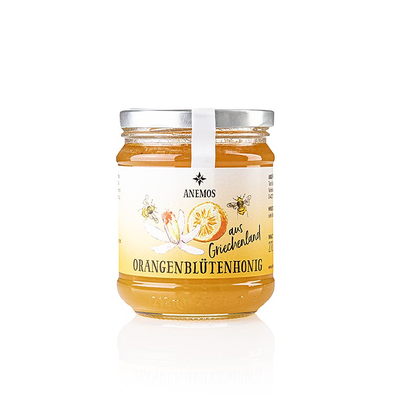 Miel de fleurs d'oranger, ANEMOS, 270 g