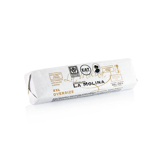 XXL Oversize Lingot de gianduja aux amandes salées, La Molina, 250 g