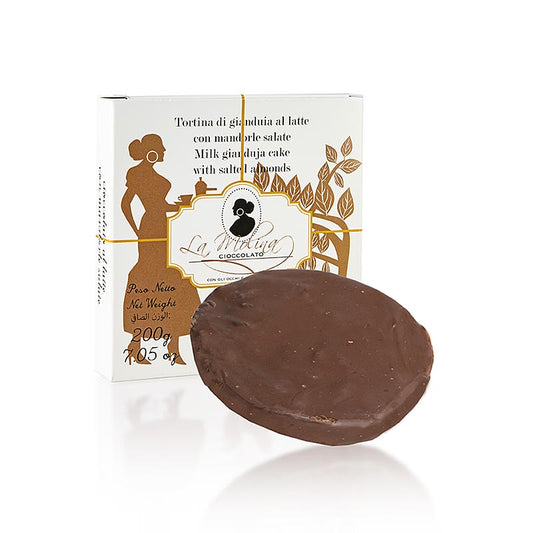 Choco Cake, Gianduja au chocolat au lait avec amandes salées, Ø11,5cm, La Molina, 200 g