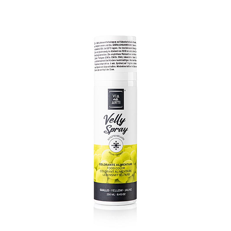 Burro di cacao spray, effetto velluto, giallo, Velly, 250 ml