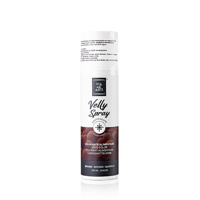 Burro di cacao spray, effetto velluto, marrone, Velly, 250 ml