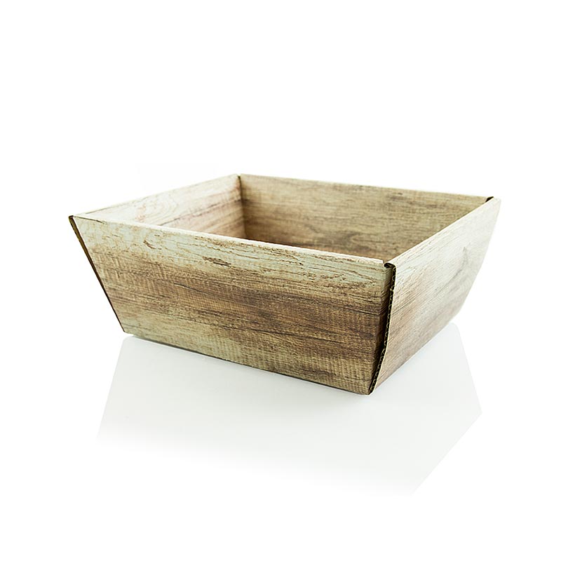 Cesto regalo, 4 lati, "Legno", -piccolo-, 190x140x110mm, 1 pz.