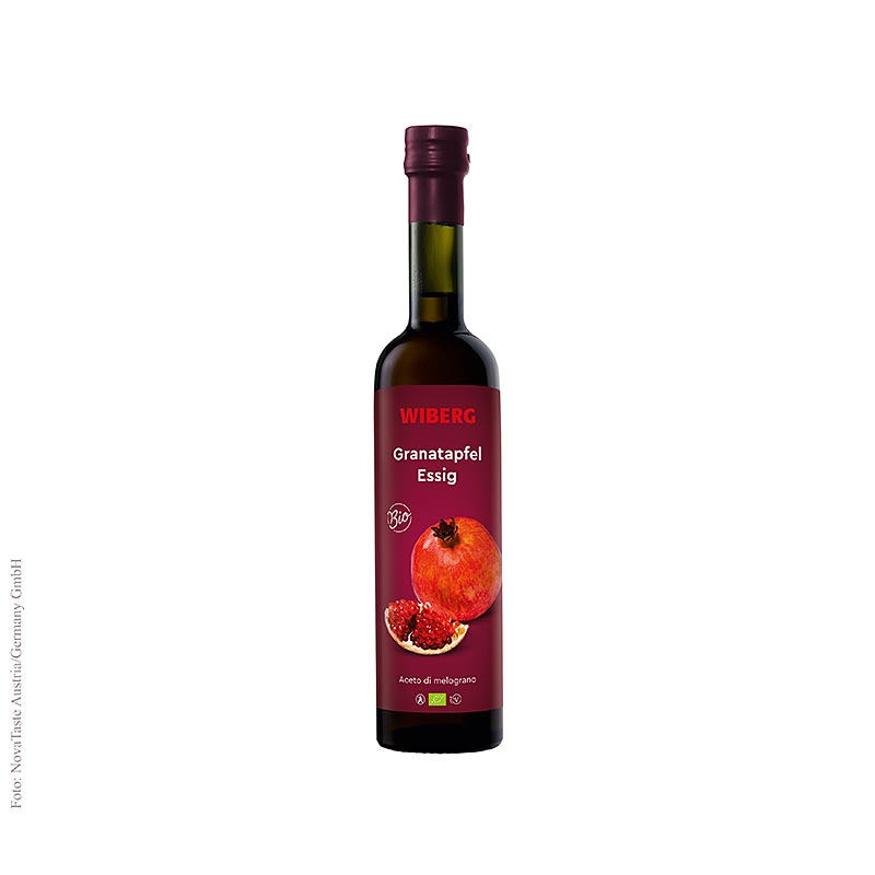 Vinaigre de grenade Wiberg, trouble naturel, 5% d'acidité, BIO, 500 ml