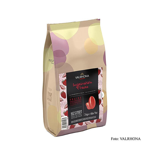 Valrhona Inspiration Fraise, spécialité à la fraise et au beurre de cacao, 3 kg (15391), 3 kg