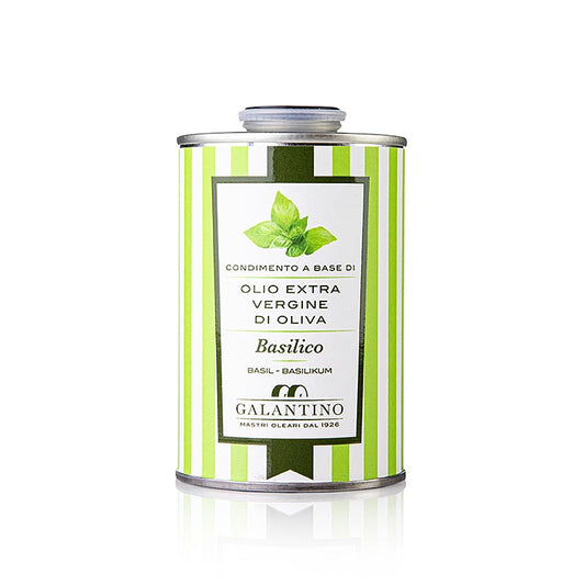 Huile d'olive Galantino aromatisée au basilic, 250 ml