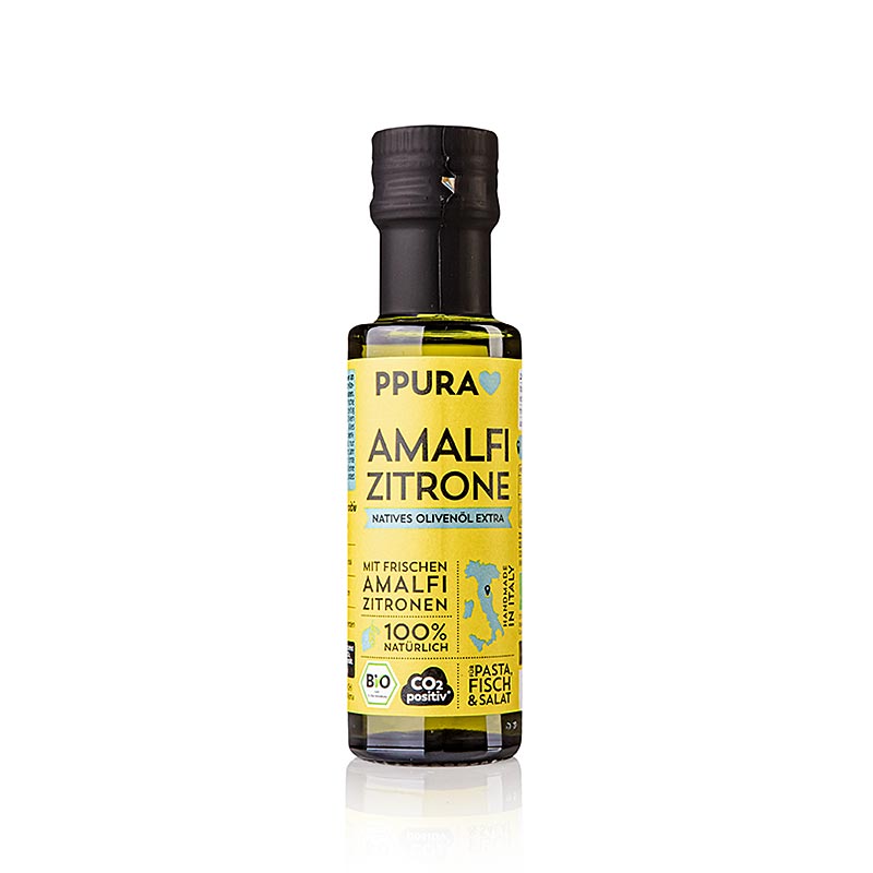 Huile d'olive vierge Ppura au jus de citron frais d'Amalfi, BIO, 100 ml