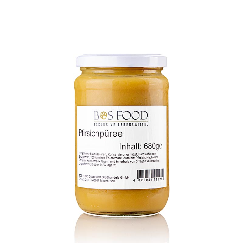 Purea/pasta - Pesca bianca, finemente filtrata, 680 g