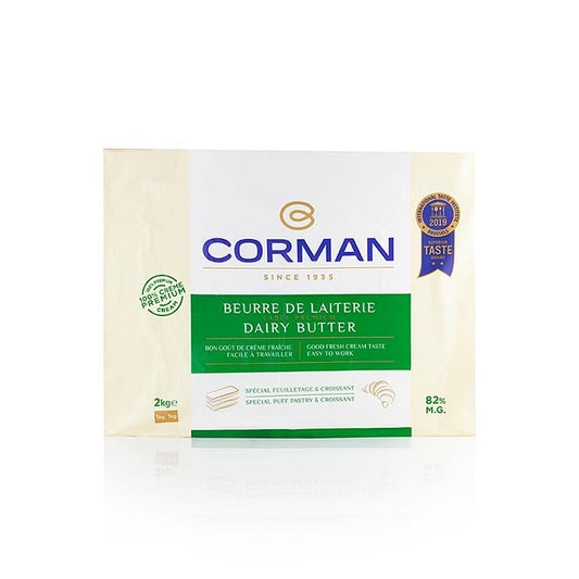 Beurre à laminer, plaque à tourier, Corman (pour pâte feuilletée ou figurines en beurre), 2 kg | Vinaigre & huile  thungourmet