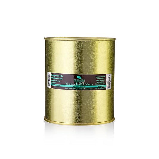 Truffes d'été Pelures, coques/disques de truffes, dans le jus de truffes d'hiver, Gaillard, 440 g