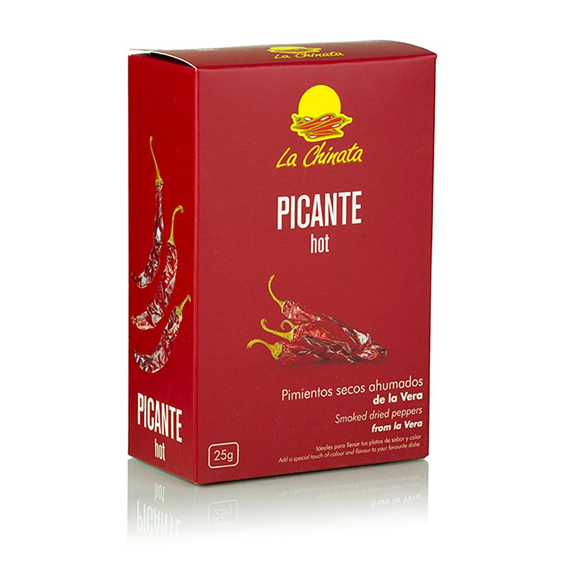 Getrocknete Paprikas, geräuchert, scharf, ca. 5-7 Stück, La Chinata, 25 g