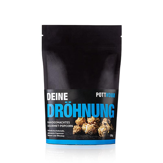 Pottkorn - Deine Dröhnung, Popcorn mit Schokolade, Espresso, Whisky, 150 g
