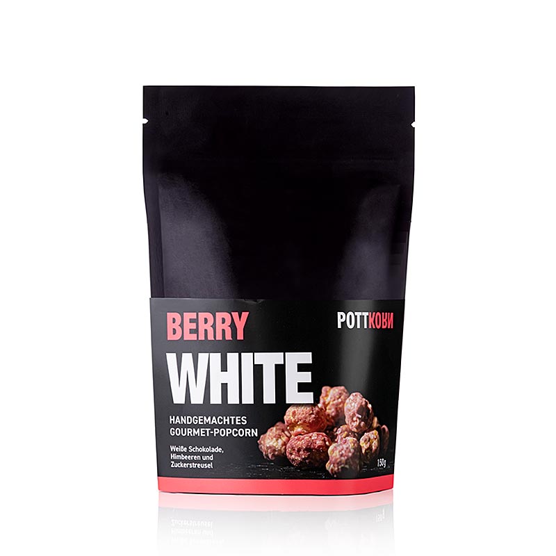 Pottkorn - Berry White, pop-corn au chocolat blanc et aux framboises, 150 g