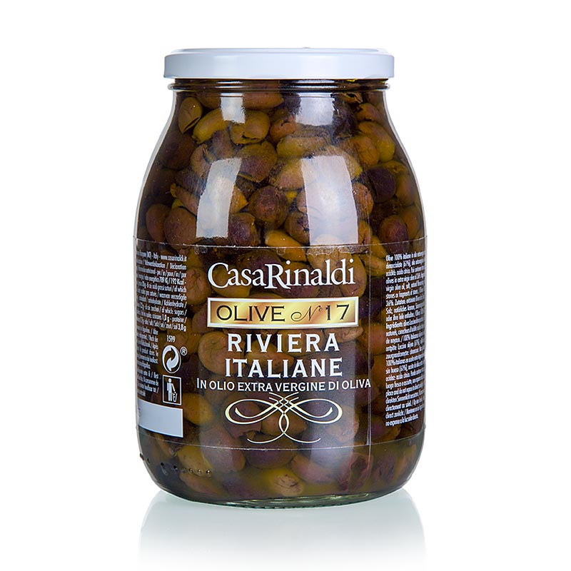 Olives noires dénoyautées (Snocciolate), à Huile d'olive, Casa Rinaldi, 900 g