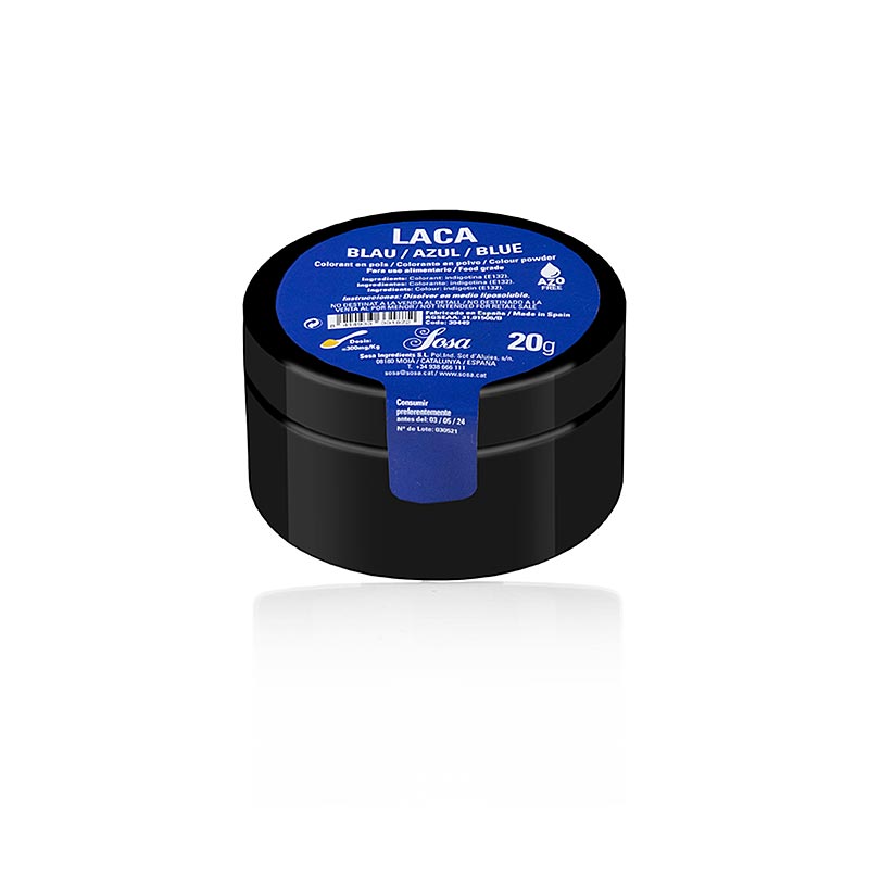 Colorante alimentare Sosa, in polvere, blu, liposolubile, 20 g
