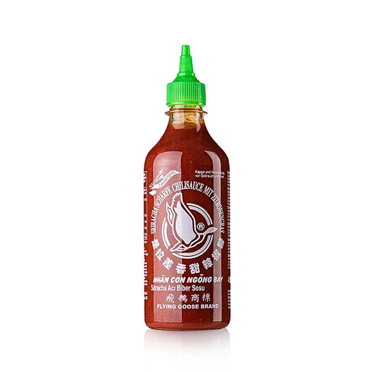 Sauce chili - Sriracha, piquante, Bouteille souple, Flying Goose, 730 ml