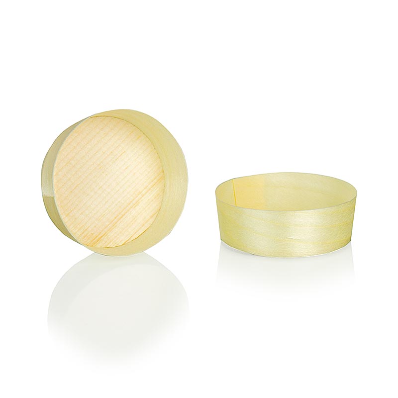 Einweg Holz - Timbale (Becher), Ø5cm, 2cm hoch (halten keine Flüssigkeit), 50 St | Non Food / Hardware / Grillzubehör | thungourmet