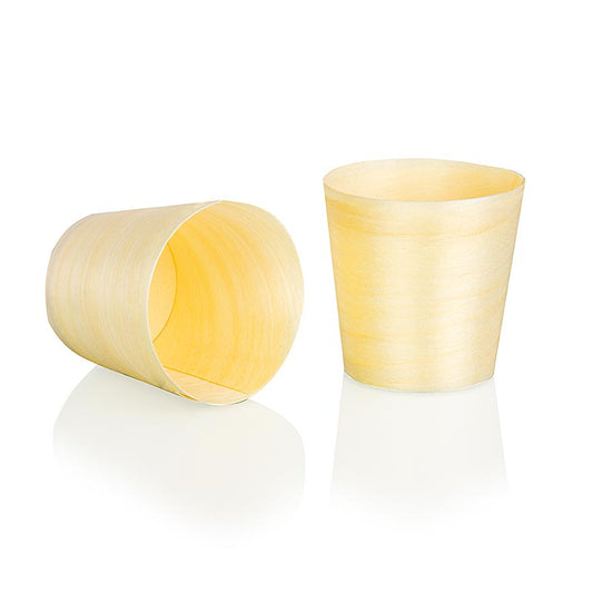 Franz Mensch - Timbale monouso in legno (bicchiere), Ø 5,5 cm, altezza 6 cm (non trattengono liquidi), 50 pezzi
