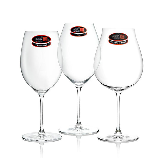 Riedel Veritas Bocal  Coffret de dégustation pour vin rouge (5449/74), dans un coffret cadeau, 3 verres
