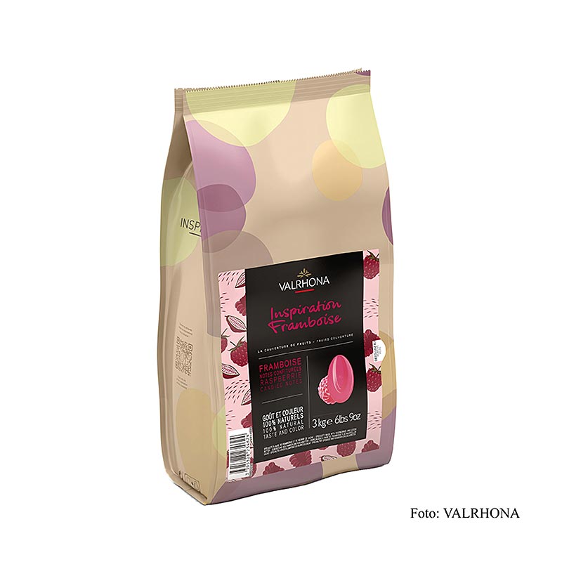 Valrhona Inspiration Lampone - Specialità al lampone con burro di cacao, 3 kg