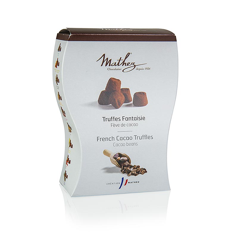 Confiseries à la truffe - Pralines, Mathez, avec éclats de fèves de cacao, 250 g