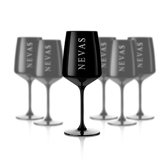 Nevas Water - Verres à eau noirs, 6 pcs