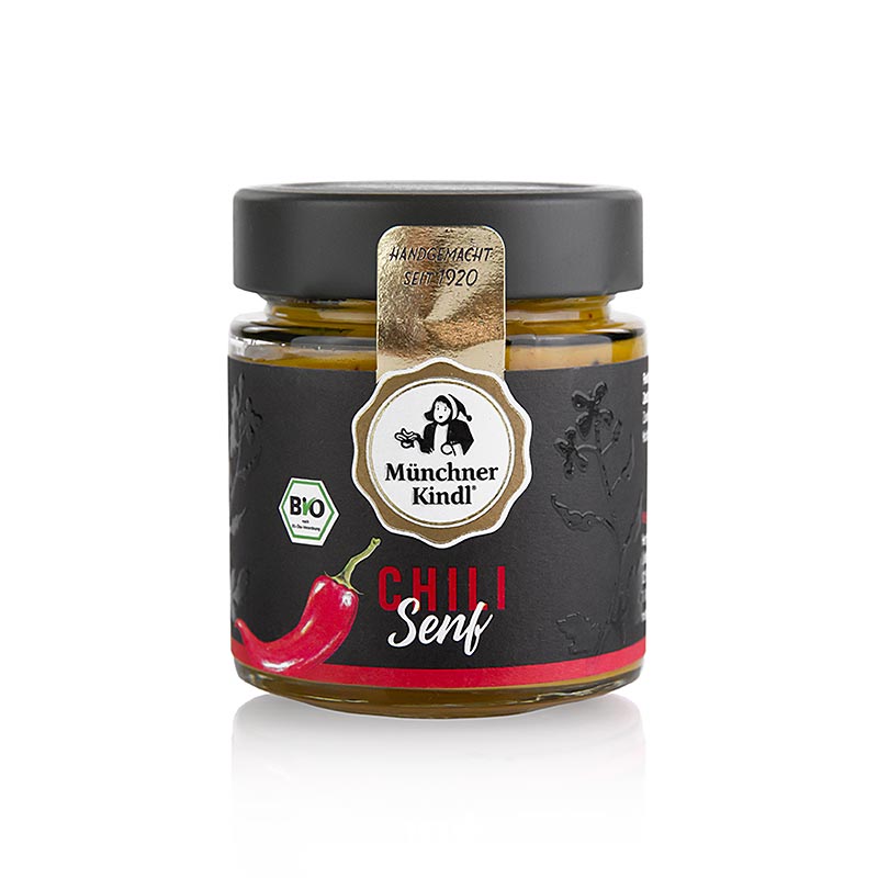Moutarde au piment Kindl de Munich, bio, végétalien, 125 ml