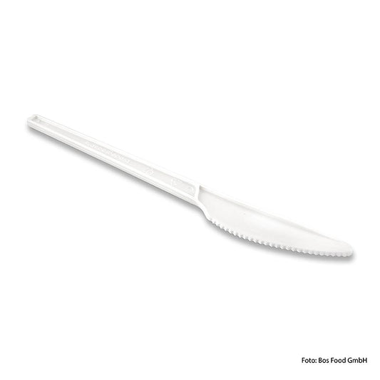 Couteau jetable Naturesse, blanc, en CPLA, 16,8cm, 50 pces