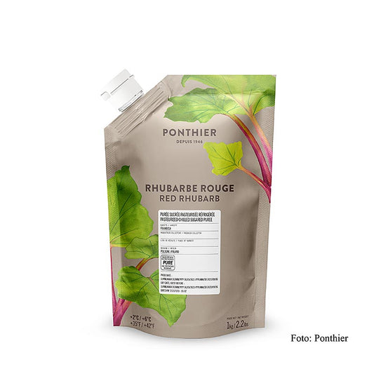 Ponthier Roter Rhabarberpüree, mit Zucker, 1 kg