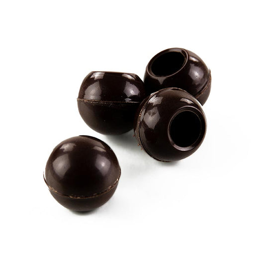 Boules creuses à la truffe, chocolat noir, ø 26mm, Läderach, 1,644 kg, 567 pcs