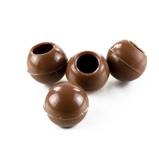 Boules creuses à la truffe, chocolat au lait, ø 26mm, Läderach, 1,644 kg, 567 pcs
