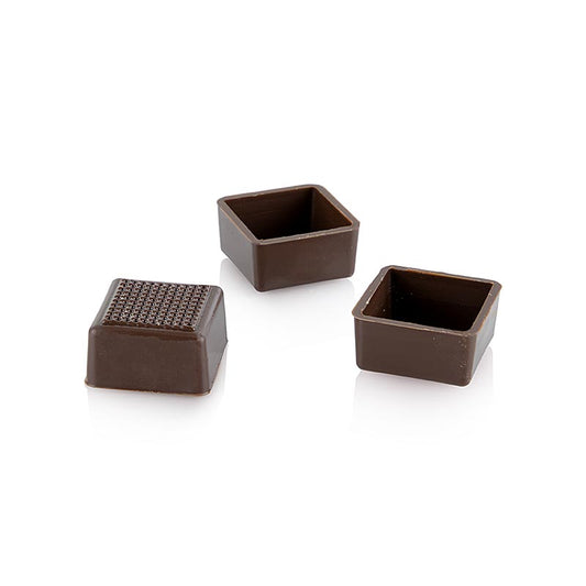 Coques de carrés, chocolat noir, 24/25mm, Läderach, 2,352 kg, 784 pcs