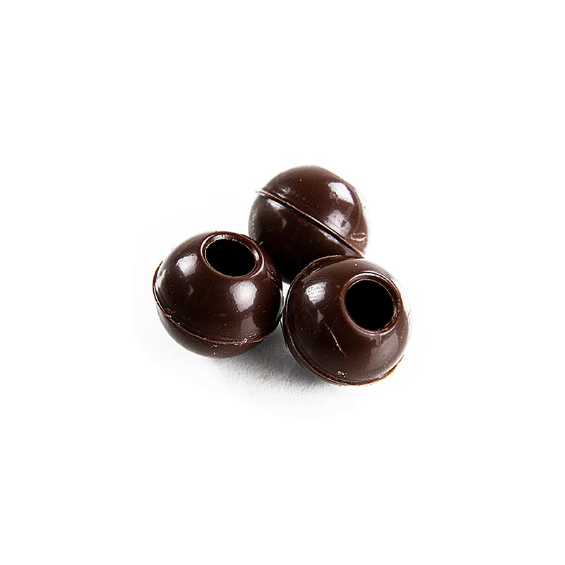 Boules creuses à la truffe, chocolat noir, ø 20mm, Läderach, 1,134 kg, 630 Pcs