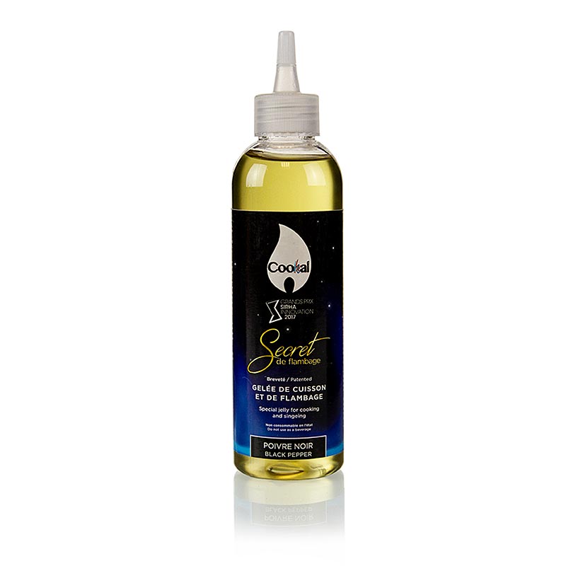 Secret de Flambage Poivre Noire ( Pepe nero), gel per flambé, Cookal, 200 ml