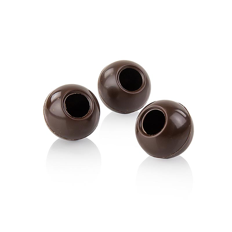 Boules creuses à la truffe, chocolat noir, ø 29mm, Läderach, 1,436 kg, 378 pcs