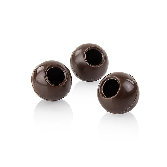 Boules creuses à la truffe, chocolat noir, ø 29mm, Läderach, 1,436 kg, 378 pcs