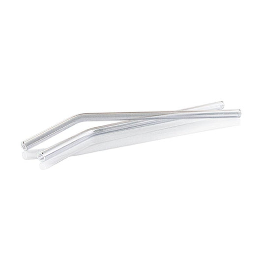 Glas-Trinkhalme (Borosilicat), gebogen, ø8mm (1,1mm Wand), 21cm, 10 St