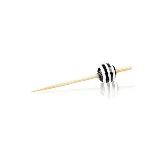 Pics en bois, avec "boule de cristal" rayé noir/blanc, 5cm, 100 pcs