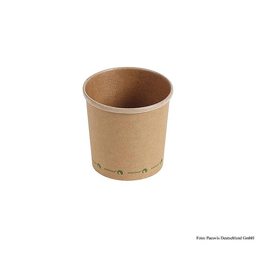 Tazza da minestra monouso Naturesse Kraft, 360 ml, cellulosa + PLA, 500 pz.