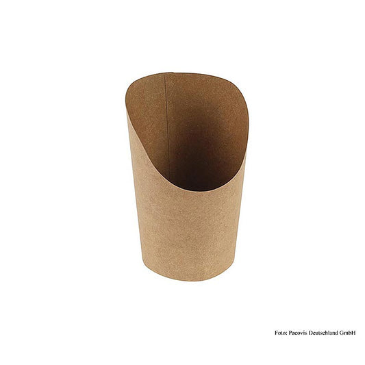 Tazza monouso Naturesse Take Away Wrap, Kraft/PLA, 360 ml, 8,5/6x12 cm, 1.000 pezzi.