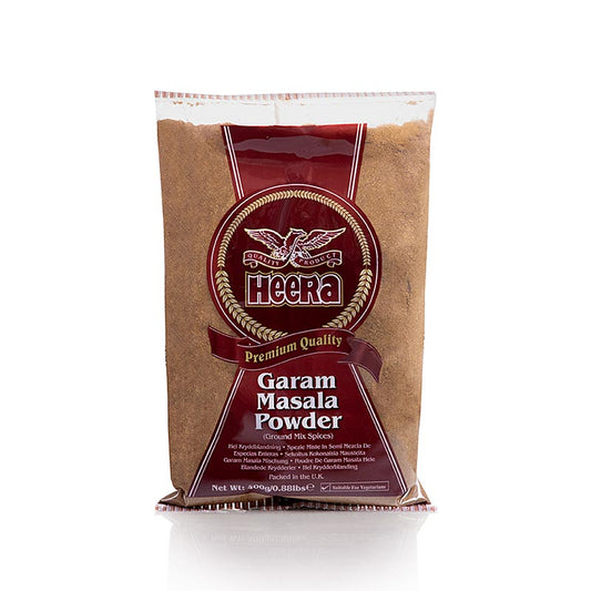 Garam Masala in polvere, miscela di spezie per piatti a base di carne e pollame, Heera, 400 g