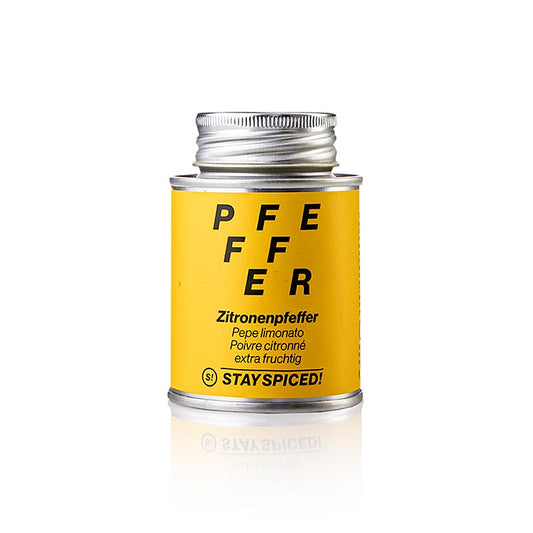 Stay Spiced ! Poivre au citron "extra fruité", préparation d'épices, boîte à saupoudrer, 70 g