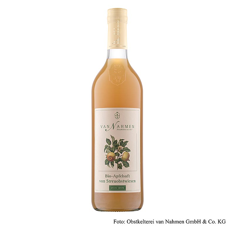 van Nahmen - Streuobstwiesen Apfelsaft, Späte Ernte, 100% Direktsaft, BIO, 750 ml
