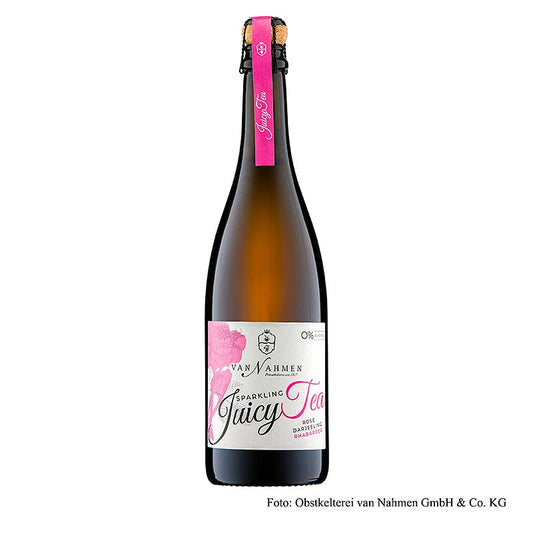 van Nahmen - Sparkling Juicy Tea - Rose - Darjeeling Tee - Rhabarber, BIO, 750 ml